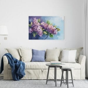 Beautiful Lilac Flower canvas in purple color Printed wall art