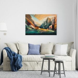 Amazing rock Mountain Landscape canvas Printed wall art