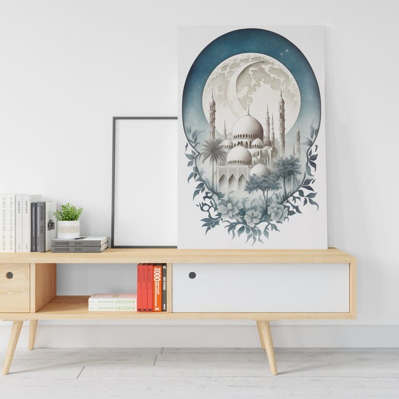 Great canvas Archadia white background the ambiance of a mosque in the midst