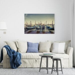Amazing canvas Berth with gondolas venice italy Printed  wall art