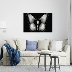 Black beauty butterfly canvas Printed wall art