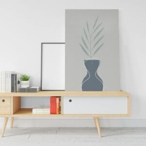 Beautiful Bohemian canvas flower vase Printed wall art