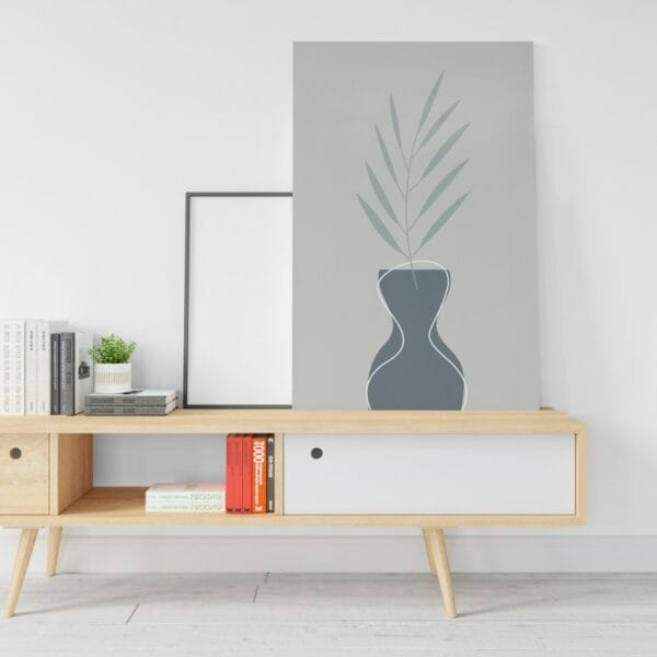 Beautiful Bohemian canvas flower vase Printed wall art
