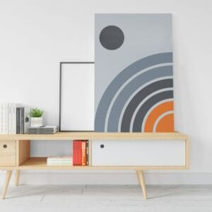 Amazing Geometric canvas with small black circle Printed  wall art