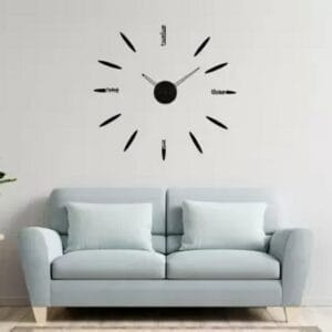 ساعة حائط إبداعية خشبية ثلاثية الأبعاد