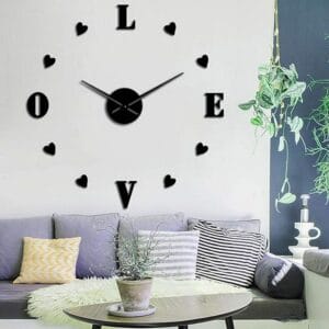 wall clock Love Hearts Large