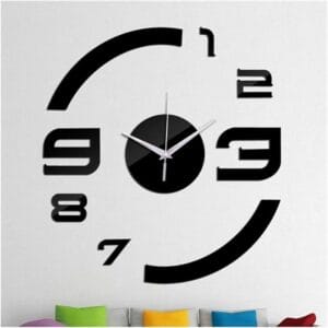 Great wall Clock Sticker Futuristic Circle with numbers