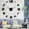 Amazing Modern wall clock 3D Frameless Large