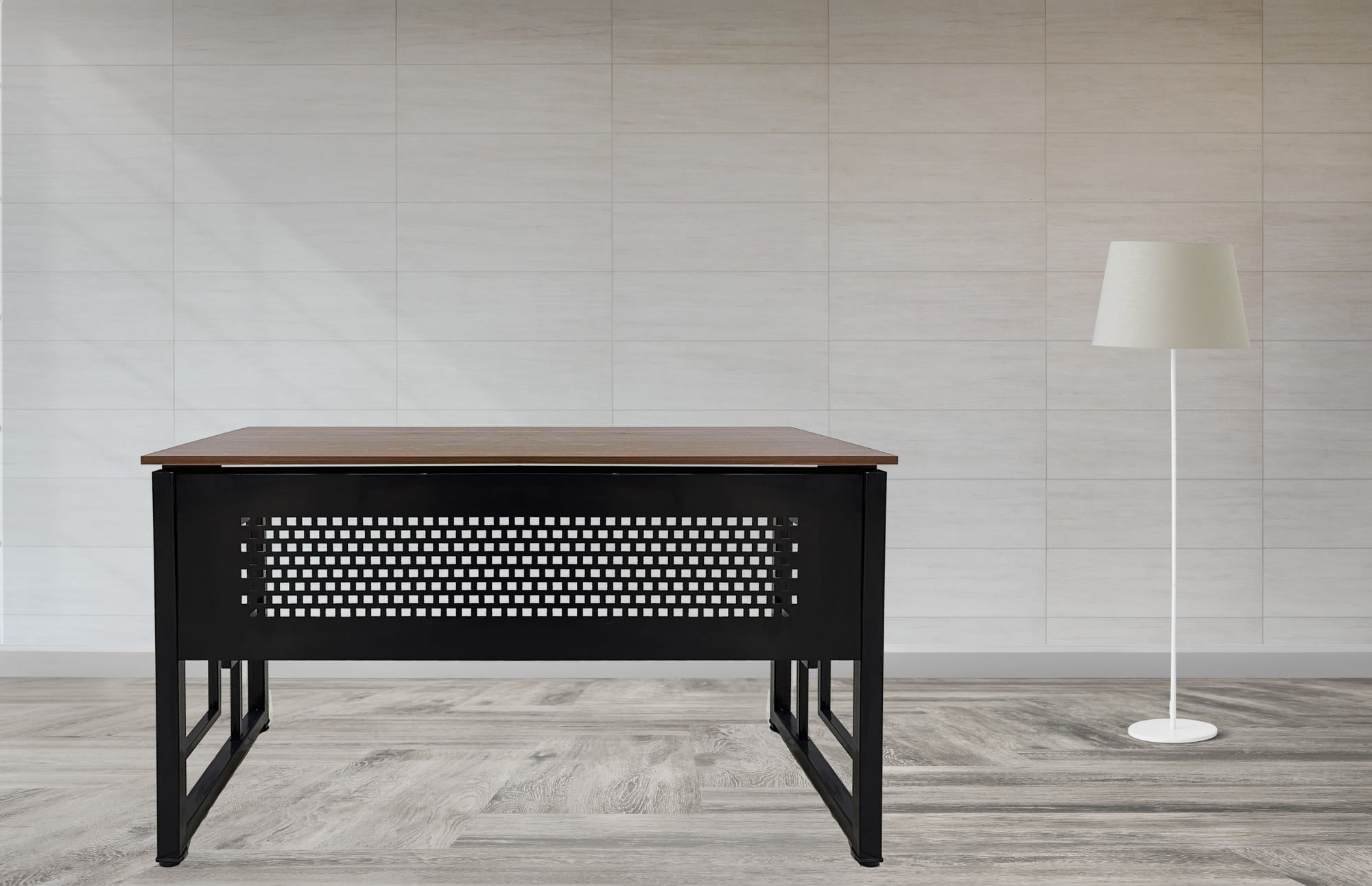 Lamp against a white wall mockup