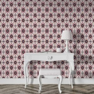 Native aztec geometric shape seamless background Fabric Wallpaper Covers an area ​​up to 4.2mX3m with adhesive  and smoothing tool