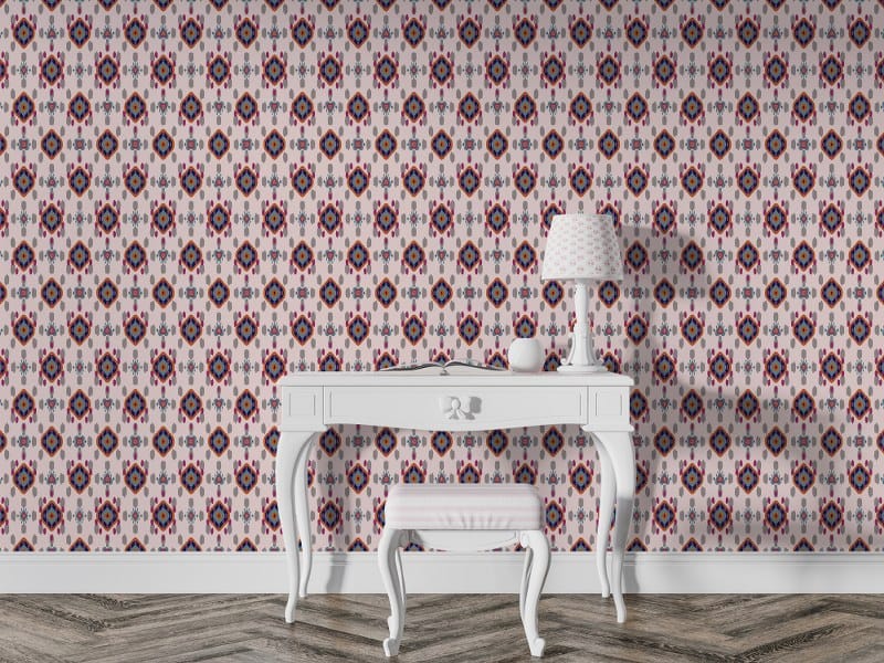 Native aztec geometric shape seamless background Fabric Wallpaper Covers an area up to 4.2mX3m with adhesive and smoothing tool