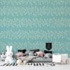 Abstract pattern design Fabric Wallpaper Covers an area ​​up to 4.2mX3m with adhesive  and smoothing tool