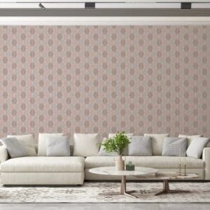 Pastel palette flowers Fabric Wallpaper Covers an area ​​up to 4.2mX3m with adhesive  and smoothing tool