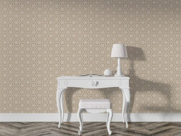 Classic Vintage Damask  Fabric Wallpaper Covers an area ​​up to 4.2mX3m with adhesive  and smoothing tool