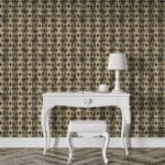 ورق حائط من القماش المجرد بنمط سلس يغطي مساحة تصل إلى 4.2 م × 3 م باستخدام أداة لاصقة وتنعيم