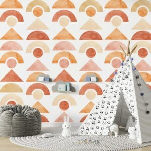Clipart set with traditional London symbols Fabric Wallpaper Covers an area ​​up to 4.2mX3m with adhesive  and smoothing tool