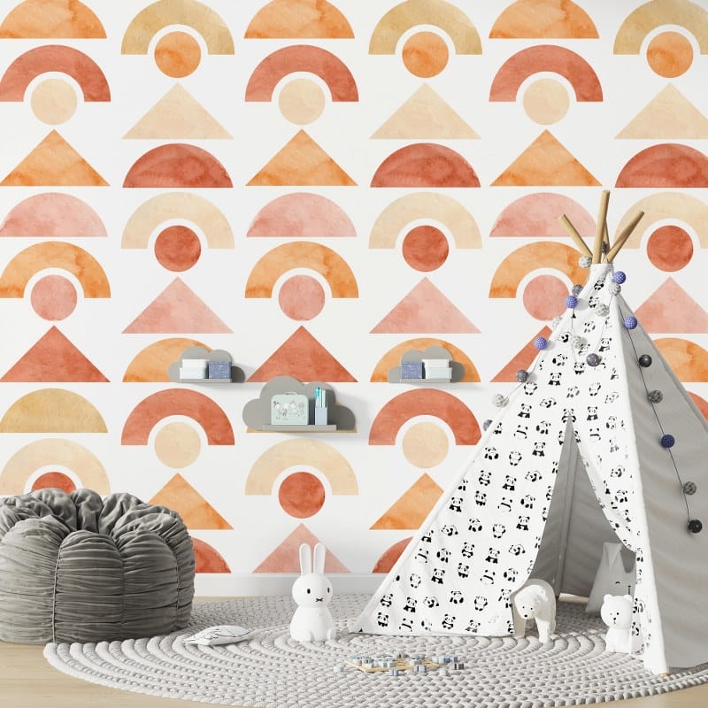 Clipart set with traditional London symbols Fabric Wallpaper Covers an area up to 4.2mX3m with adhesive and smoothing tool