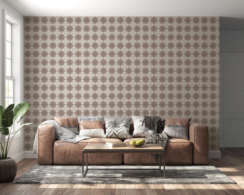 Shape Pattern Background Fabric Wallpaper Covers an area up to 4.2mX3m with adhesive and smoothing tool