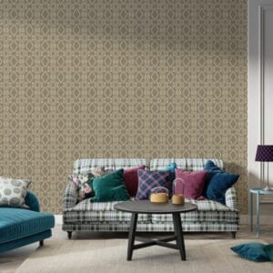 Monochrome tribe texture seamless pattern Fabric Wallpaper Covers an area ​​up to 4.2mX3m with adhesive  and smoothing tool