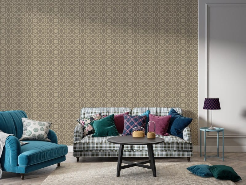 Monochrome tribe texture seamless pattern Fabric Wallpaper Covers an area up to 4.2mX3m with adhesive and smoothing tool