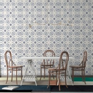 Blue Floral Background Pro Vector Fabric Wallpaper Covers an area ​​up to 4.2mX3m with adhesive  and smoothing tool