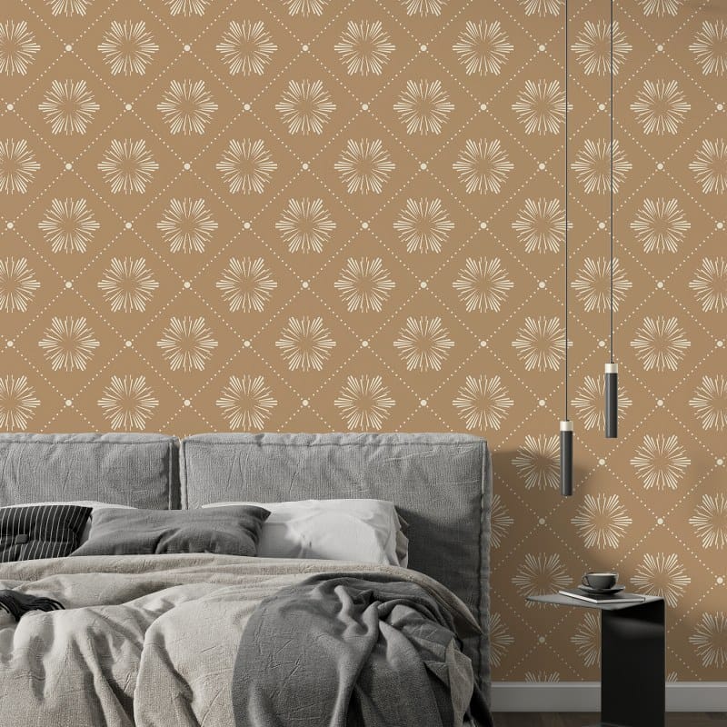 Abstract floral pattern for summer or spring background Fabric Wallpaper Covers an area up to 4.2mX3m with adhesive and smoothing tool