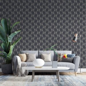 Checkered Parallelogram Mod Seamless Pattern Fabric Wallpaper Covers an area ​​up to 4.2mX3m with adhesive  and smoothing tool
