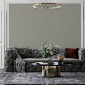 Beautiful Dark Grey Fabric Wallpaper Covers an area ​​up to 4.2mX3m with adhesive  and smoothing tool