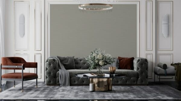 Beautiful Dark Grey Fabric Wallpaper Covers an area ​​up to 4.2mX3m with adhesive  and smoothing tool