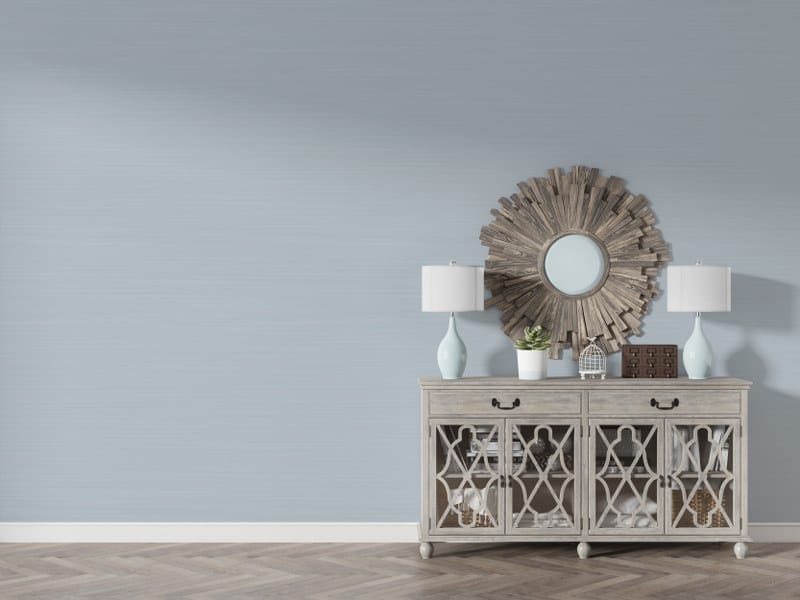 Grey light Fabric Wallpaper Covers an area up to 4.2mX3m with adhesive and smoothing tool