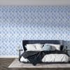 Beautiful Blue watercolor seamless pattern  Fabric Wallpaper Covers an area ​​up to 4.2mX3m with adhesive  and smoothing tool