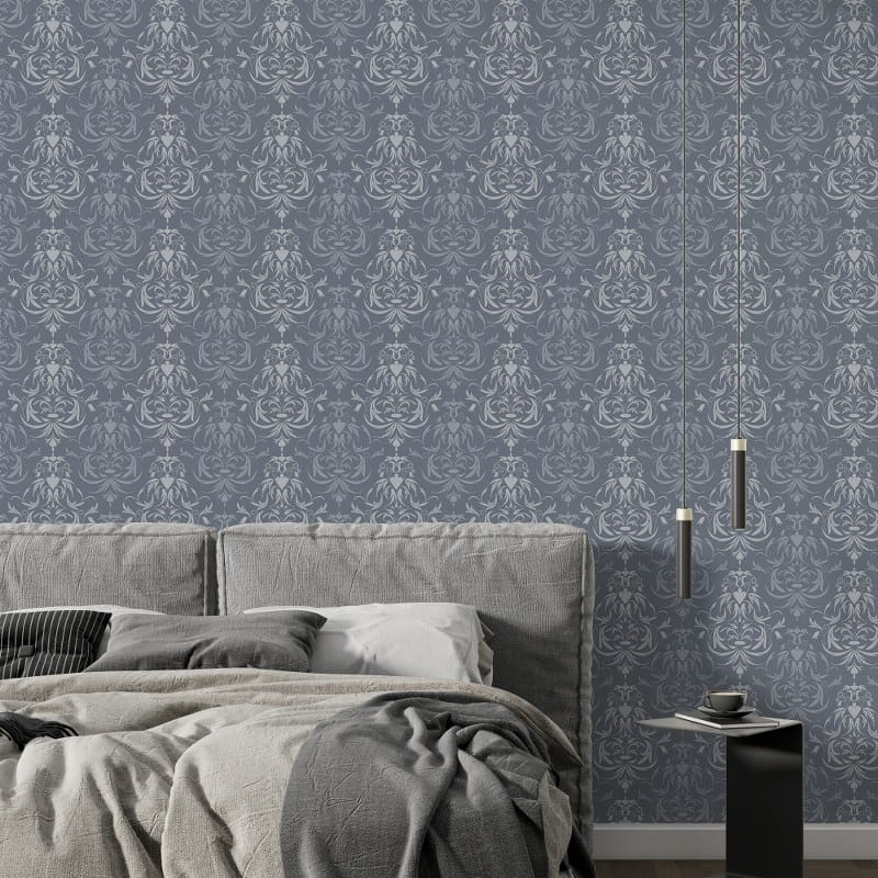 Vector pattern of Seamless damask Fabric Wallpaper Covers an area up to 4.2mX3m with adhesive and smoothing tool