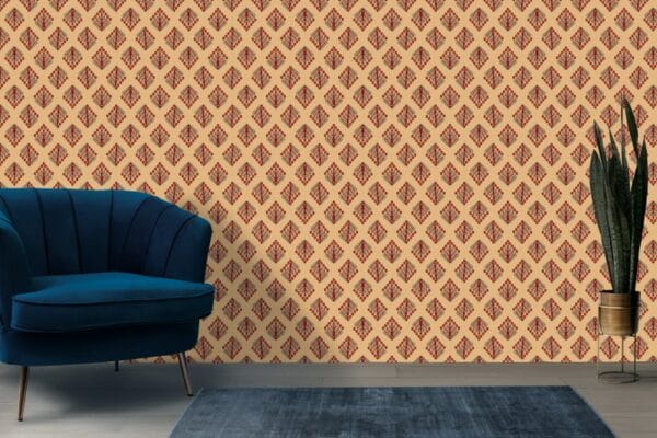 خلفية جميلة من نسيج ورق الحائط بنمط الأزهار تغطي مساحة تصل إلى 4.2 م × 3 م مع أداة لاصقة وتنعيم