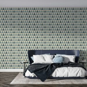 Christmas trees on a white background Simple scandinavian Fabric Wallpaper Covers an area ​​up to 4.2mX3m with adhesive  and smoothing tool