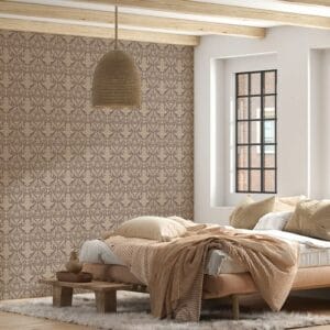 Seamless classic pattern  Fabric Wallpaper Covers an area ​​up to 4.2mX3m with adhesive  and smoothing tool