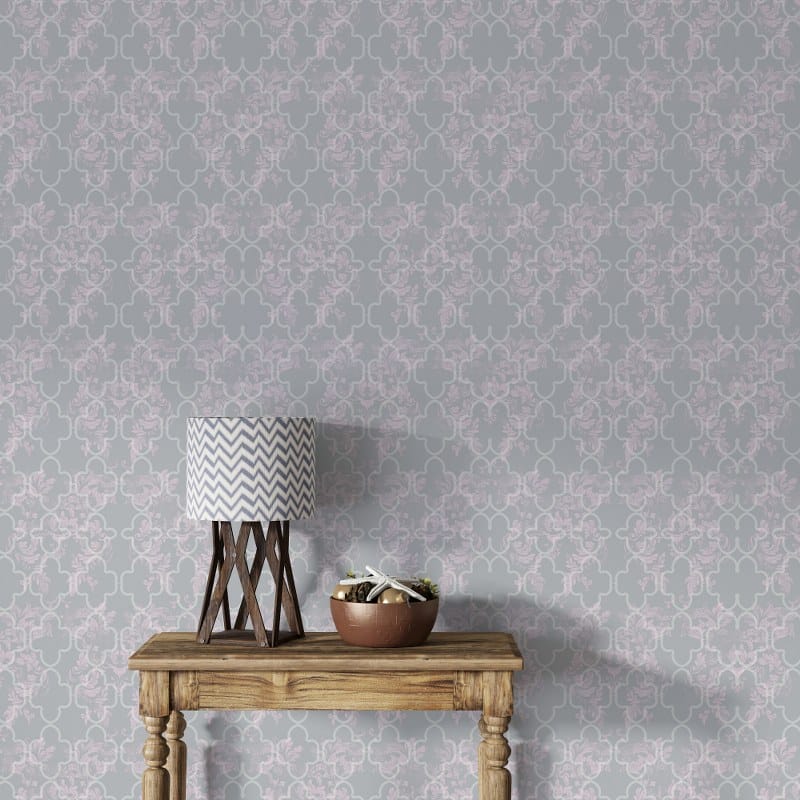Classic Abstract Stylish Geometric Fabric Wallpaper Covers an area up to 4.2mX3m with adhesive and smoothing tool