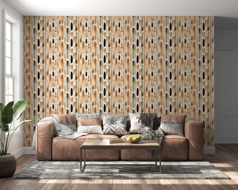 Seamless gingham checks pattern Fabric Wallpaper Covers an area up to 4.2mX3m with adhesive and smoothing tool