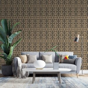 Sawtooth design Vector Art Fabric Wallpaper Covers an area ​​up to 4.2mX3m with adhesive  and smoothing tool