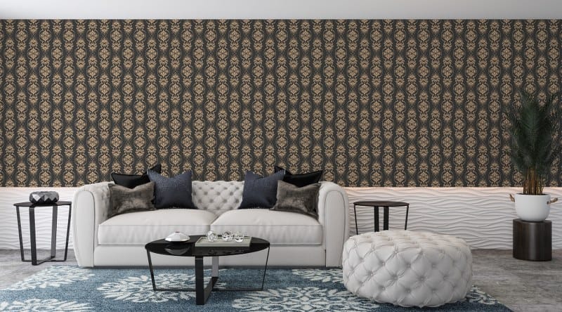 ورق حائط من القماش المزخرف بدون درزات يغطي مساحة تصل إلى 4.2 متر × 3 متر مع أداة لاصقة وتنعيم