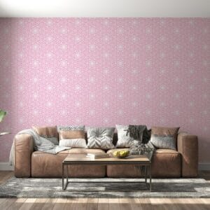 Natibaby Safi Rose Woven Wrap  Fabric Wallpaper Covers an area ​​up to 4.2mX3m with adhesive  and smoothing tool