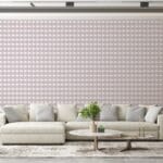 ورق حائط من القماش الملون بنمط هندسي متجه بدون درزات يغطي مساحة تصل إلى 4.2 متر × 3 متر باستخدام أداة لاصقة وتنعيم