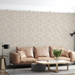 Despina light beige Fabric Wallpaper Covers an area ​​up to 4.2mX3m with adhesive  and smoothing tool