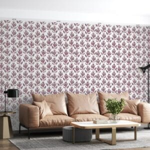Spring Branches Seamless pattern Fabric Wallpaper Covers an area ​​up to 4.2mX3m with adhesive  and smoothing tool