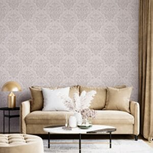 Beautiful Deco Geo Soft Grey Boutique Fabric Wallpaper Covers an area ​​up to 4.2mX3m with adhesive  and smoothing tool