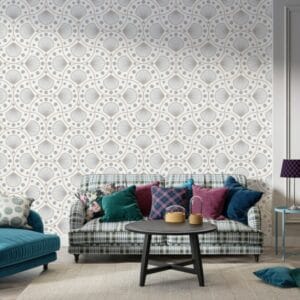 Moroccan effect Self Fabric Wallpaper Covers an area ​​up to 4.2mX3m with adhesive  and smoothing tool