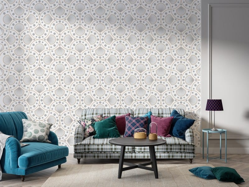 Moroccan effect Self Fabric Wallpaper Covers an area up to 4.2mX3m with adhesive and smoothing tool