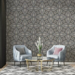 Royal Pattern Non-Woven Fabric Wallpaper Covers an area ​​up to 4.2mX3m with adhesive  and smoothing tool