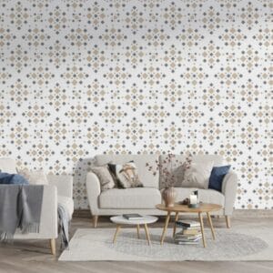 Beautiful Wall Texture Seamless Pattern for Fabric Wallpaper Covers an area ​​up to 4.2mX3m with adhesive  and smoothing tool