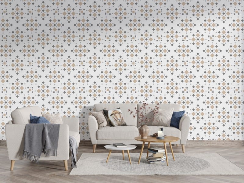 Beautiful Wall Texture Seamless Pattern for Fabric Wallpaper Covers an area up to 4.2mX3m with adhesive and smoothing tool