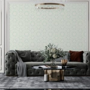 Seamless Doodle Dots Islamic Pattern Background  Fabric Wallpaper Covers an area ​​up to 4.2mX3m with adhesive  and smoothing tool